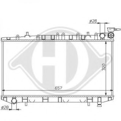 Радиатор, охлаждение двигателя DIEDERICHS 8124143