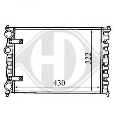 Радиатор, охлаждение двигателя DIEDERICHS 8133103