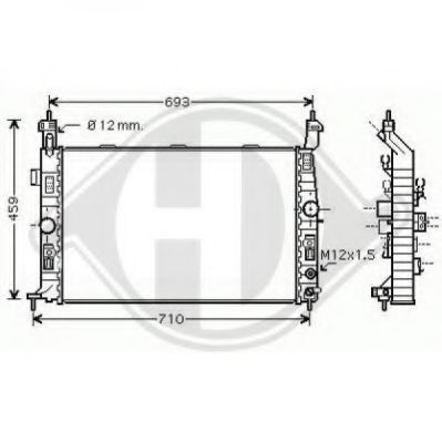 Радиатор, охлаждение двигателя DIEDERICHS 8187506