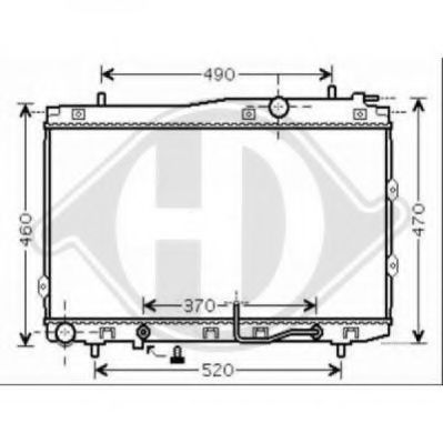 Радиатор, охлаждение двигателя DIEDERICHS 8655201