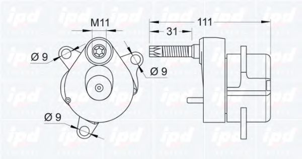 Натяжитель ремня, клиновой зубча IPD 153411