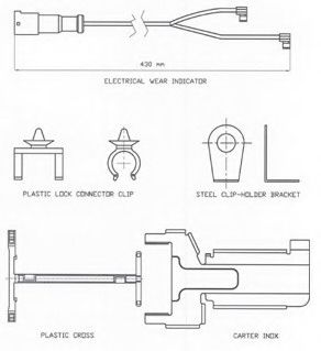 Сигнализатор, износ тормозных колодок ABEX FAI171