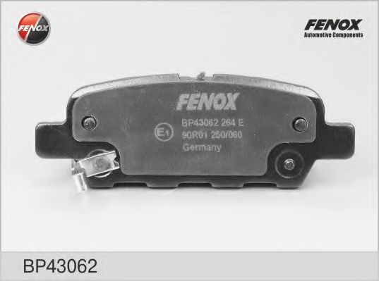 Комплект тормозных колодок, дисковый тормоз FENOX BP43062