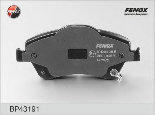 Комплект тормозных колодок, дисковый тормоз FENOX BP43191