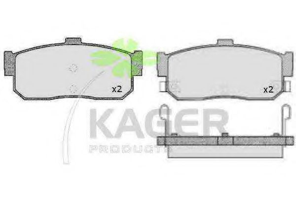 Комплект тормозных колодок, дисковый тормоз KAGER 35-0267