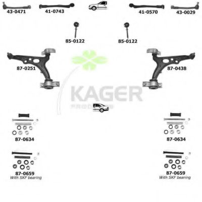 Подвеска колеса KAGER 800023