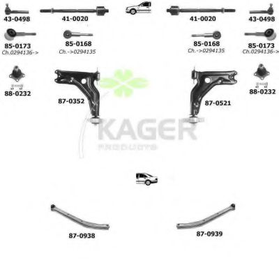 Подвеска колеса KAGER 800799