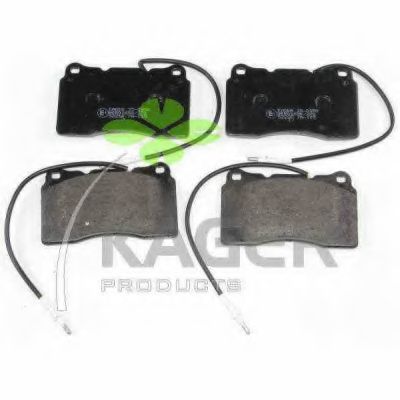 Комплект тормозных колодок, дисковый тормоз KAGER 350950