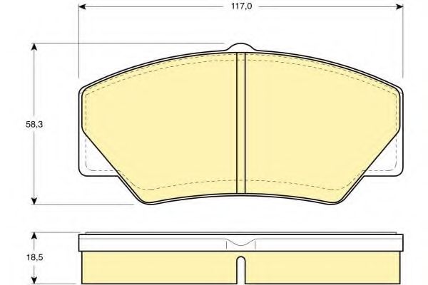 Комплект тормозных колодок, дисковый тормоз GIRLING 6103493