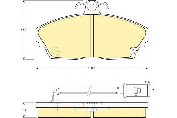 Комплект тормозных колодок, дисковый тормоз GIRLING 21246