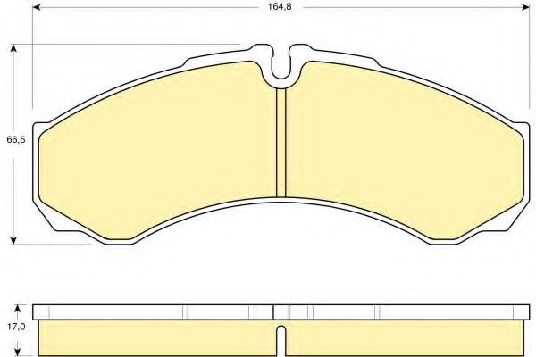 Комплект тормозных колодок, дисковый тормоз GIRLING 6115349