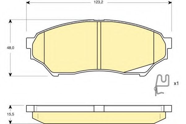 Комплект тормозных колодок, дисковый тормоз GIRLING 6132709