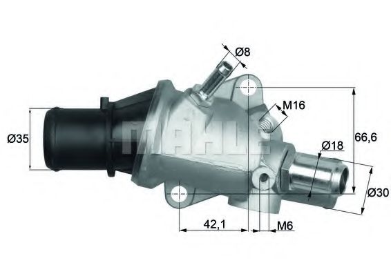 Термостат, охлаждающая жидкость MAHLE ORIGINAL TI 138 88