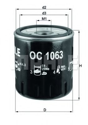Масляный фильтр MAHLE ORIGINAL OC 1063