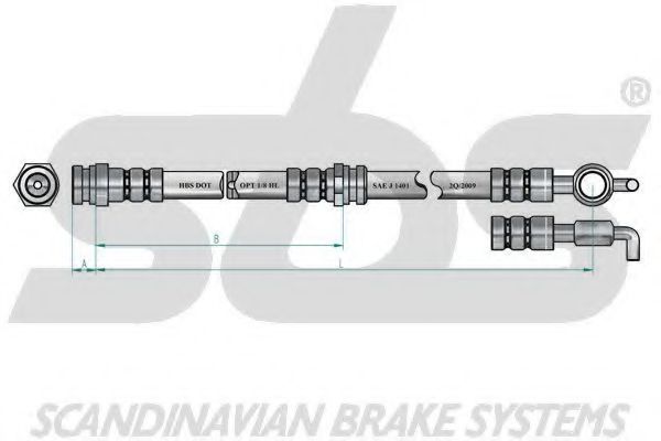 Тормозной шланг EURODEAL AUTOPARTS 50986