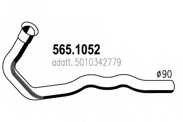 Труба выхлопного газа DINEX 64266