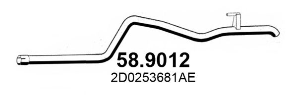 Труба выхлопного газа ASSO 58.9012