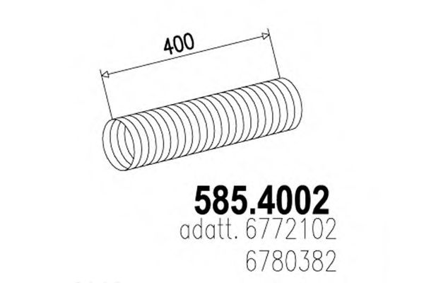 Гофрированная труба, выхлопная система ASSO 585.4002
