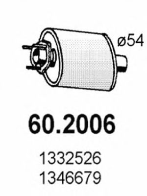 Предглушитель выхлопных газов ASSO 60.2006
