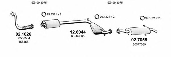 Система выпуска ОГ ASSO ART0012