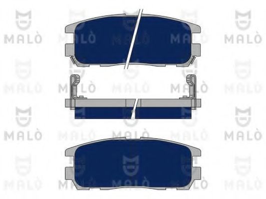 Комплект тормозных колодок, дисковый тормоз MALÒ 1050314
