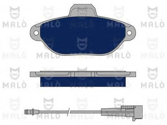 Комплект тормозных колодок, дисковый тормоз MALÒ 1050383