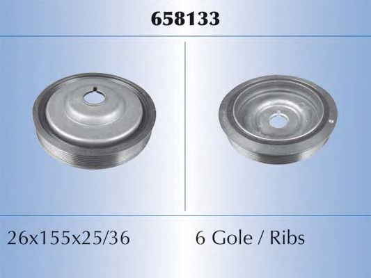 Ременный шкив, коленчатый вал MALÒ 658133