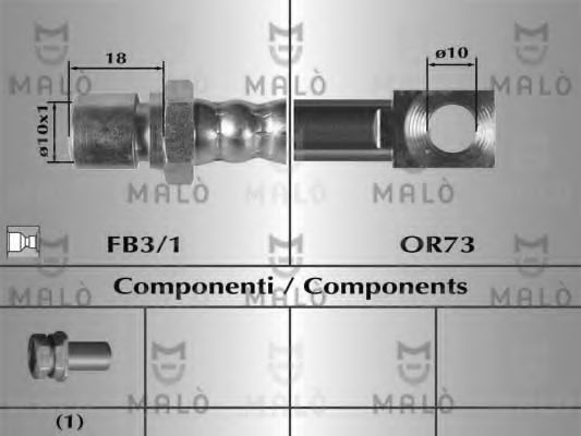 Тормозной шланг MALÒ 80334