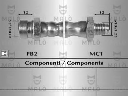 Тормозной шланг MALÒ 8047