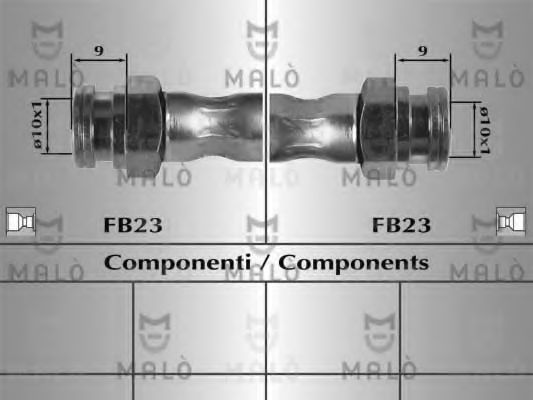 Тормозной шланг MALÒ 8991