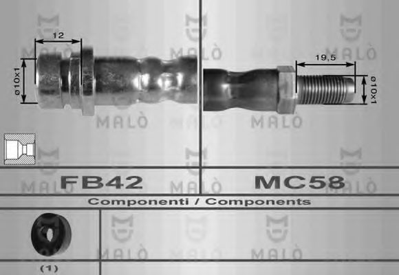 Тормозной шланг MALÒ 8999
