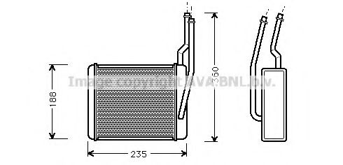 Теплообменник, отопление салона PRASCO FD6356