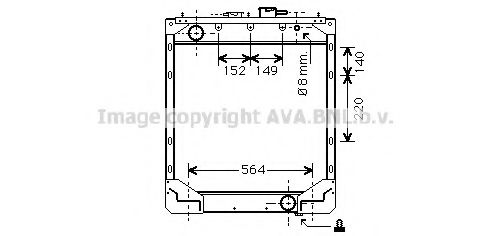 Радиатор, охлаждение двигателя KAGER 312633