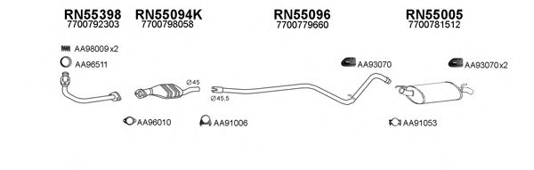 Система выпуска ОГ VENEPORTE 550465
