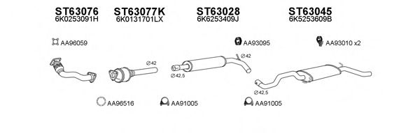Система выпуска ОГ VENEPORTE 630033