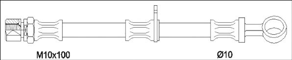 Тормозной шланг WOKING G1903.82