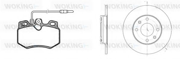 Комплект тормозов, дисковый тормозной механизм WOKING 80703.02