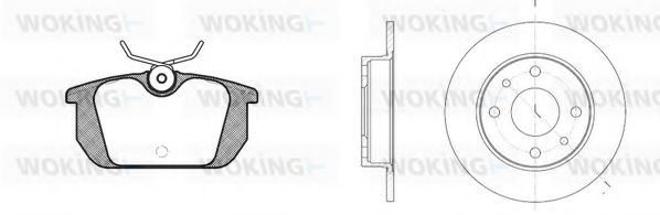 Комплект тормозов, дисковый тормозной механизм WOKING 83313.00