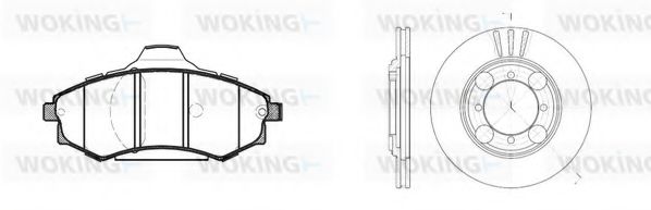 Комплект тормозов, дисковый тормозной механизм WOKING 82183.02