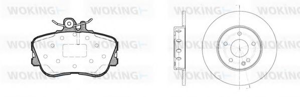Комплект тормозов, дисковый тормозной механизм WOKING 85453.00