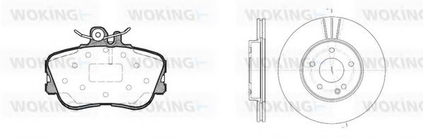 Комплект тормозов, дисковый тормозной механизм WOKING 85453.01