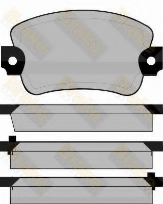 Комплект тормозных колодок, дисковый тормоз Brake ENGINEERING PA308