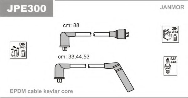Комплект проводов зажигания KAGER 641176