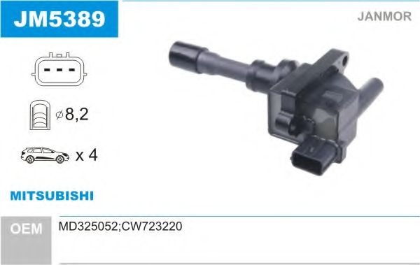 Катушка зажигания JANMOR JM5389