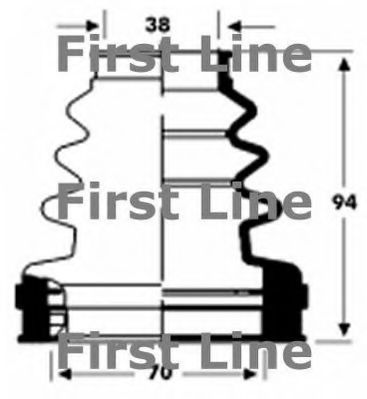 Пыльник, приводной вал FIRST LINE FCB2807