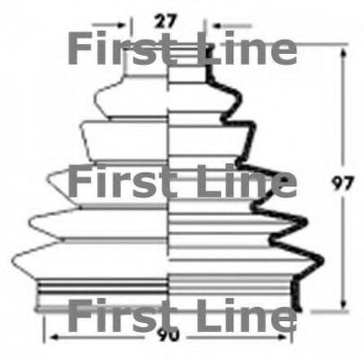 Пыльник, приводной вал FIRST LINE FCB2356