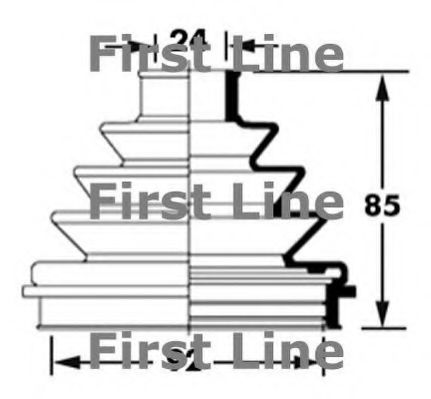 Пыльник, приводной вал FIRST LINE FCB2373