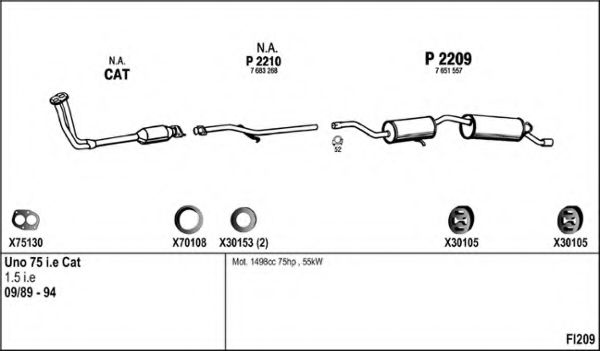 Система выпуска ОГ FENNO FI209