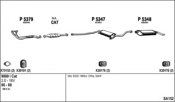Система выпуска ОГ FENNO SA152