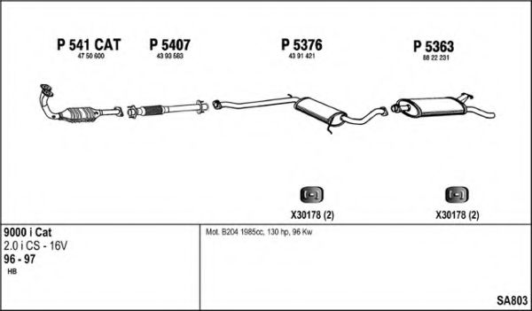 Система выпуска ОГ FENNO SA803